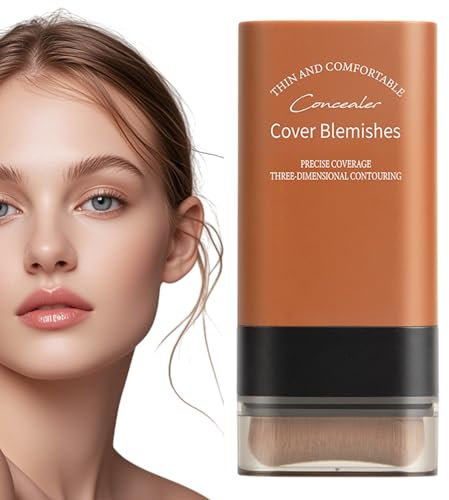 Correttore in stick, fondotinta coreano, correttore per pelli mature, fondotinta con pennello integrato, formula idratante coreana, protezione solare SPF 50+, antirughe e idratante, finitura naturale