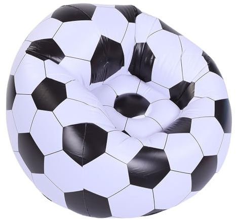 TOPINCN Inflatable Bean Bag Chair, Outdoor Blow up Chair Inflatable Lazy Sofa Soccer Design Inflatable Couch, PVC Football Sofa Portable Lounger for Living Room Bedroom Travel