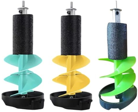 RichVibe 15,2 cm Eisbohrer-Bit mit Schwimmer-Eisfischen, Nylon- und Aluminiumlegierungsbohrer für elektrische Bohrmaschinen, 49 cm Länge, Blau