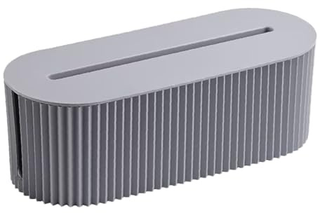 Coogime Kabelhanteringslåda – Power Stripe Organizer, kabelbox, dölja och dölja grenuttag och strömkabel från TV-apparater, datorer och skrivbord (grå)