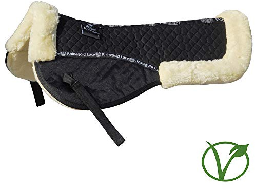 Rhinegold Unisex's 448-F-BK/NAT Luxe Fur Half Pad, Black/Natural, Full