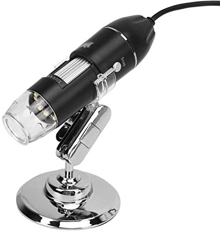 Kabelloses Digitales Mikroskop, 50X-1600X Tragbares Handmikroskop mit Verstellbarer LED und Ständer, HD-USB-Inspektionsmikroskopkamera für Android-Handy-Laptop