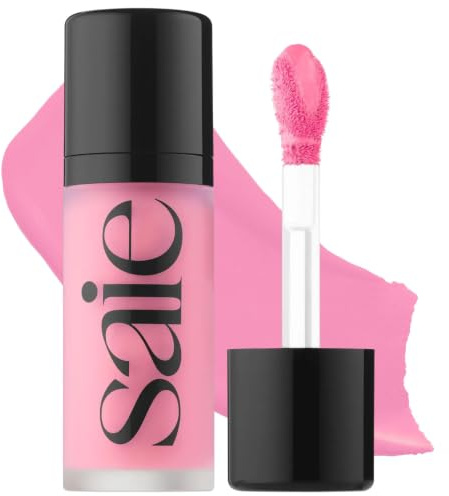 Saie Dew Liquid Blush for Cheeks - Hydrating Cream Blush Stick with a Blendable + Buildable Formula - Skincare Infused Dewy Cheek Tint for a Natural Flush - Glowy Makeup Essential - Baby (.40 oz)