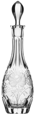 Arnstadt Kristall Decanter - Caraffa in vetro di cristallo, modello Primerose (37,3 cm) chiaro, soffiato a mano, prodotto in Germania