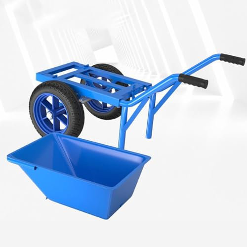YHWKGZ Carretilla de Obra, Carretilla de Jardín Engrosado, Carro De Jardín con Ruedas Inflables, Carro de Jardín Multiusos for Exteriores, de Barro/Basura/Alimento