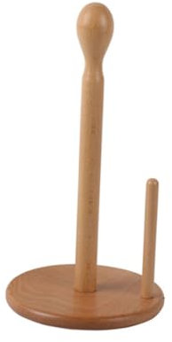 BUGUUYO Papierhandtuchhalter Holz Vertikal Rolle Papier Rack Handtuchhalter Tissuehalter Küchenpapierhalter Bad Wohnzimmer Tischtaschentuchhalter Platzsparend