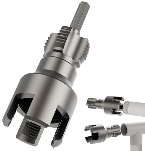PVC rörgängborr för invändig och yttre gängskärare, vattenrör invändig gänga öppnare, invändig gängöppnare yttre rörgängverktyg för PVC/PPR-rör plaströr 3/4 tum