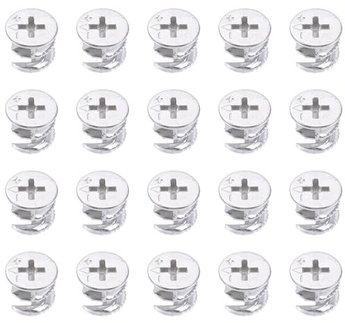 20PCS Cam Lock for Furniture, 15mm X 11mm Furniture Cam Locks Fasteners, Cabinet Hardware Cams Lock Screw Nuts for Connecting and Repairing Furnitures