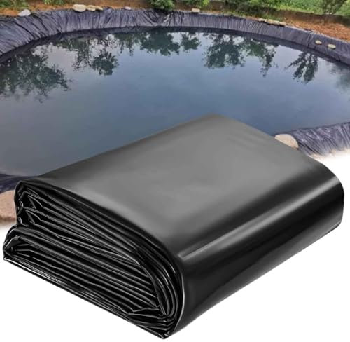 Bâche de bassin robuste 4 x 10 m – Membrane imperméable pour jardins et piscines, sous-couche de bâche durable, bâche en plastique polyéthylène, idéale pour les étangs à poissons