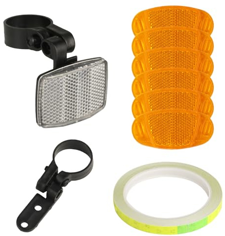 9 Pcs Catadioptre Velo Roue et Clips d'éclairage, Reflecteur Velos, Réflecteurs de Vélo Avant et Arrière, Catadioptre Réflecteurs de Rayons Vélo de œil de Chat pour Vélos de Course VTT électriques