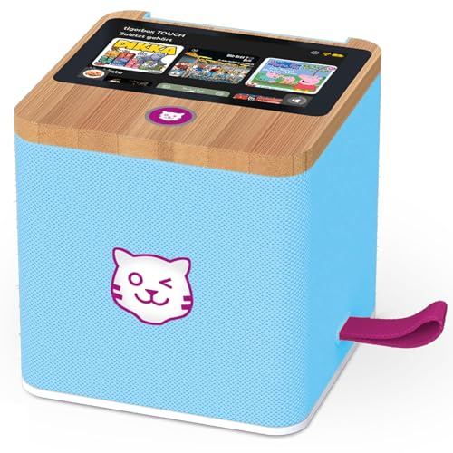 tigermedia tigerbox Touch Plus Limited Edition Miami Sky Azul Claro | Caja de música para niños a Partir de 5 años | Mini Altavoz Bluetooth | Radio Infantil y Reproductor de música para niños | Caja