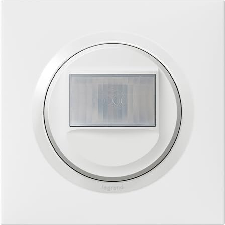 LEGRAND | Interruptor automático Universal Completo sin neutros 100W LED Dooxie Blanco, detección de Movimiento infrarrojo, Montaje en Pared Empotrado, Control Remoto Posible