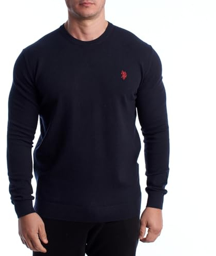 U.S. Polo Assn. Maglione Girocollo Lavorato a Maglia da Uomo US40173035