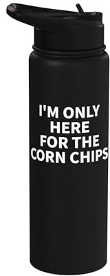 Vêtements de copeaux de maïs - Design amusant et mignon pour amoureux des frites Stainless Steel Insulated Water Bottle