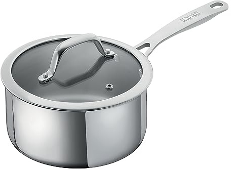 Kuhn Rikon Allround Saucepan, 20cm/3.1 Litre Oven Safe Stainless Steel Pan. Dishwasher Safe Cooking Pot with Glass Pan Lid. Saucepans for Induction Hobs – Lifetime Kuhn Rikon Cookware Guarantee