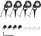 CPROSP 4PCS 5W Faretto da Giardino GU10 Proiettore LED Spot con Picchetto Esterno IP65 Bianco Caldo per Esterno Giardino 3000K, Lampadina LED Inclusa
