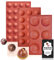 Walfos Bonbon- & Schokoladenformen, Hemisphere Halbkugel-Silikonform, 3 Packungen Backform zur Herstellung von Schokolade, Kuchen, Gelee, Dome-Mousse