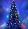 Asinse 7ft Fiber Optic Artificial Christmas Tree,with Transparent Snowflakes, Pre-Lit Green Xmas Tree with Top Star and Snowflakes, Multicolor LED Lights (7FT/210CM, Type 2)