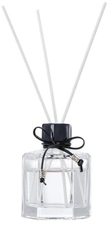 erioctry 1PCS Empty Refillable Glass Aromatherapy Diffuser Bottles with Leather Cord DIY Replacement Reed Diffuser Sets Essential Oils Craft Decor for Fragrance Accessories Use (150ml/5oz)