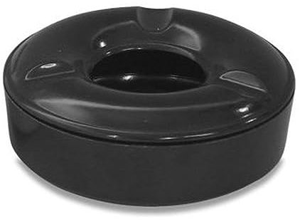 Varotto & Co. Cenicero de mesa redondo negro a prueba de viento de melamina. Código HT00405LU cm 5h diámetro 12