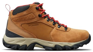 Columbia Newton Ridge Plus 2 Suede WP, Botas De Senderismo, Hombre, Rojo (Elk/Mountain Red 2024), 41.5 EU