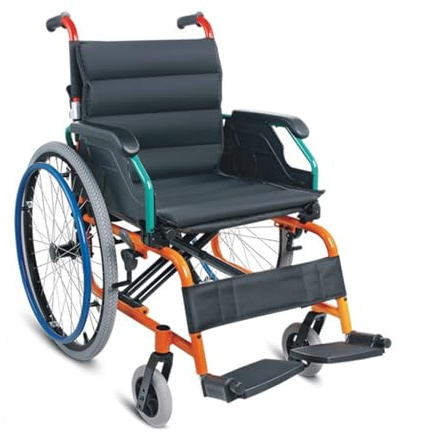 Fauteuil Roulant Automoteur, Fauteuil Roulant pour Enfants, Petit Fauteuil Roulant Étroit Ultra-Léger Portable Pliant Multifonctionnel, Scooter De Rééducation Seat width 38cm
