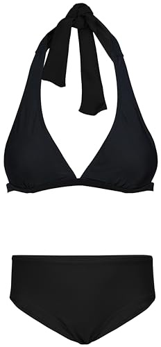 Aquarti Set Bustier Slip de Bikini Maillots de Bain Deux Pièces Filles Deux Pièces, A Nouer - Noir, 146