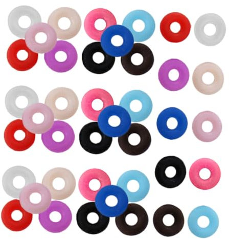 VICASKY 100pezzi Stopper Beads Gomma Antiscivolo Per Braccialetti Accessori Per Per e Stabilizzare e Accessori