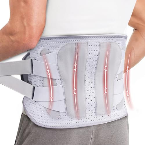COMFORCE Rückenstützgürtel, Breathable Lendenbandage, Atmungsaktiver Lendenwirbelstützgurt Für Männer und Frauen, Verstellbare Rückenstütze gegen Schmerzen