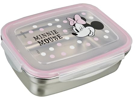 Undercover - Fiambrera Minnie Mouse con Junta de Goma - de Acero Inoxidable - Capacidad de 550 ml - sandwichera Escolar - Fiambrera para niños - Lunchbox