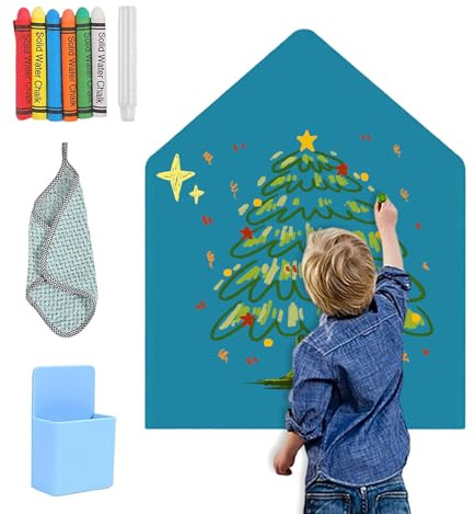 LUPATDY Magnettavla för Barn 80x100 cm – Självhäftande Magnetisk Vägg, Montessori Magnetvägg med Krita, Avtorkbar Whiteboardtavla, för Barnrum, Skola, Kontor (Mörkgrön)