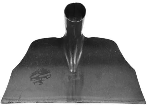 BESPORTBLE Pala per Pulizia Letame in Acciaio al Manganese 30cm Raschietto Anti-residuo, Rastrello Multifunzione per Stalle di Mucche e Cavalli, Strumento Agricolo Manico Regolabile