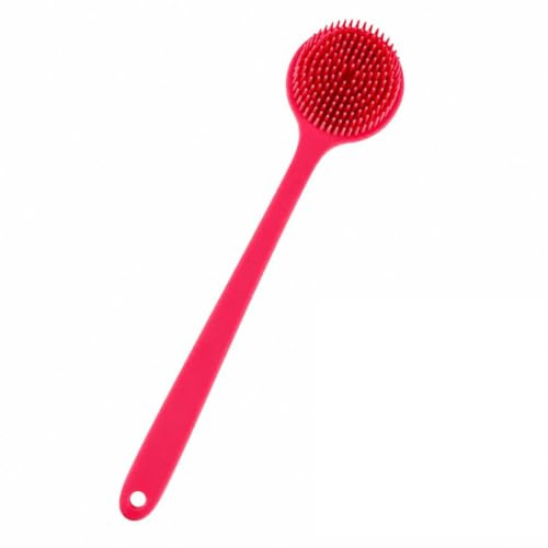 Spazzola Schiena Doccia Silicone, 37,5cm Manico Lungo | Doppia Faccia Esfoliante e Massaggiante per Pulizia Corpo, Adatta per Uomini Donne Anziani