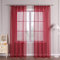HongYa 1er-Pack Uni Gardine Transparenter Voile Schal Vorhang mit Kräuselband H/B 245/145 cm Beere