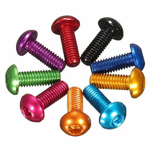 EsportsMJJ M3Ah7 10Pcs M3 X 10Mm Vis À Six Pans Creux Vis À Tête Cylindrique 7075 Alliage D'Aluminium - Royal