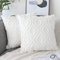 NIULAA Lot de 2 Housses Coussin 40x40 Blanc Velours Laine Housse de Coussin Peluche Decoratif Boho Brodée en Fausse Fourrure Coussin Carrée de Luxe pour Canape Salon