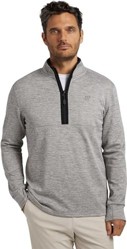 Chaps Herren Viertelreißverschluss – leichtes Performance-Fleece – UPF 50+ Dry Fit Golf Sweat Shirt für Herren (M-XXL), Microchip, X-Groß