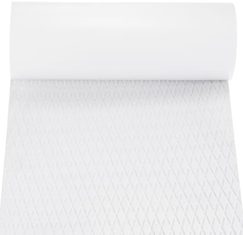 sourcing map Boat Flooring EVA Foam Mat 94x15 Inch Decking Non-Slip Self-Adhesive Boat Carpet for Boat Yacht Marine Deck Pad RV Car Trunk Flooring Carpet, White