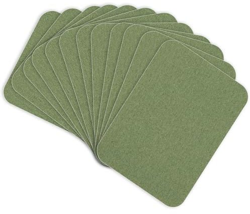 12 Stück Flicken zum Aufbügeln, Iron On Repair Patches, Grün Reparatur Patches for Clothing, Selbstklebende Bügelflicken Aufbügelflicken für Jeans, T-Shirt, Kleidung, Rucksack