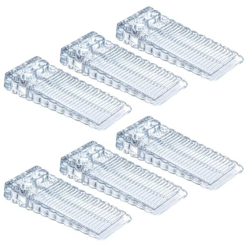 Yesaler Tope para Puerta Antideslizante Cuña Puerta Transparente Freno de Puerta Apilable 6 Piezas para Baldosas de Cerámica Suelo de Madera