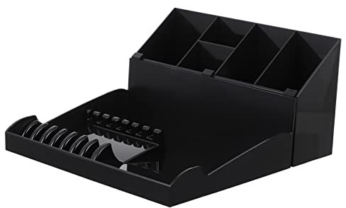 DECOMELODY 1 Set Haircut Storage Box with Tray Professional Barber Organizer for Shears Combs and Clips Durable Hairdressing Tool Holder Stylish and Practical for Salons