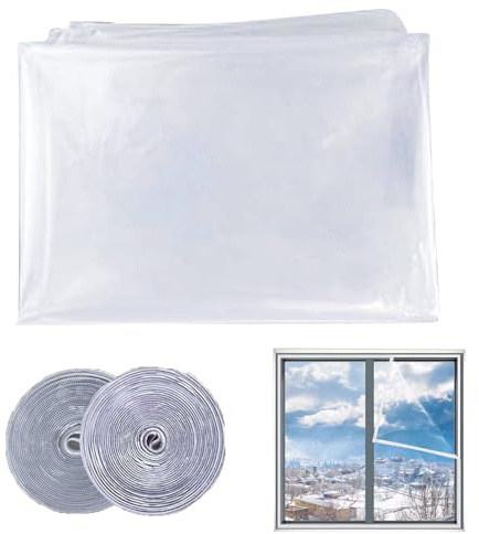 Isolation de fenêtre pour l'hiver - Coupe-vent - Isolation thermique réutilisable - Film isolant pour temps froid et hiver - Pour l'intérieur et l'extérieur - Pour l'intérieur et l'extérieur - Maison