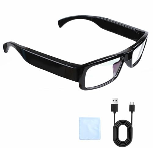 SHENMEILA 1080p HD Spy Camera Smart Video Recording Glasses-Outdoor Sport Glasses with Camera Wearable Eyeglass (With 32GB Memory Card)