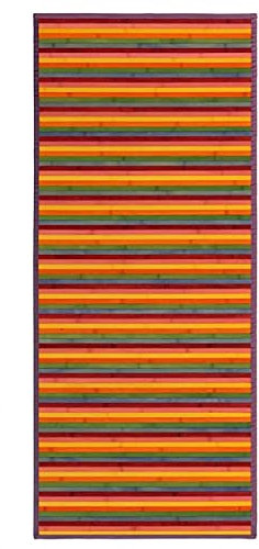 Hogar y Mas Alfombra BAMBÚ Rayas Multicolor 75X175
