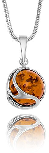 Copal Halskette Aus Sterlingsilber Mit Bernsteinanhänger Nachhaltige Verpackung