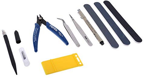 Set mit 7 Modellbau-Werkzeugen, Spielzeug-Pinzette, Schneidzange, poliert, Montagewerkzeug-Ersatz