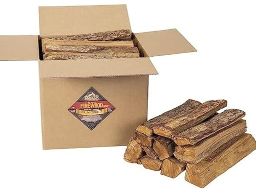 Smoak Firewood - Kiln Dried Premium Oak Firewood (Includes Firestarter) (Large (16inch Logs) 60-70lbs)