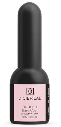 DIDIER LAB Premium Rubber Base Gel Creamy Pink10ml - LED UV Nagellack Rosa - HEMA und TPO-freie - Unterlack für Nägel - Nail Polish - Base Coat Gel Nagellack -2in1 UV Lack für Maniküre