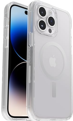 OtterBox Symmetry+ Clear Case for iPhone 14 Pro Max for MagSafe, Shockproof, Drop proof, Protective Thin Case, 3x Tested to Military Standard, Antimicrobial Protection, Clear