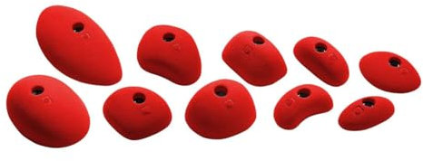 Ocun Holds Set 2 - slopers Klettergriffe, Farbe:Red